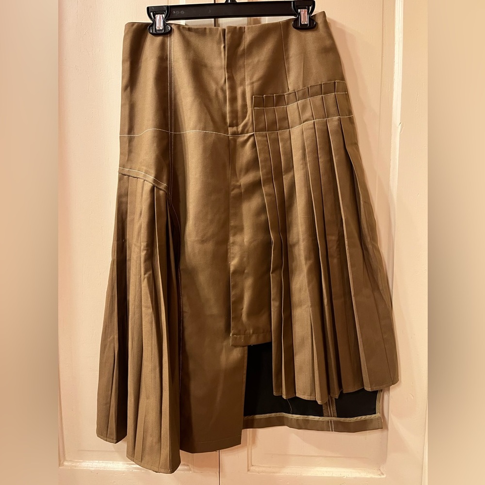 Beulah pleated asymmetrical medium skirt